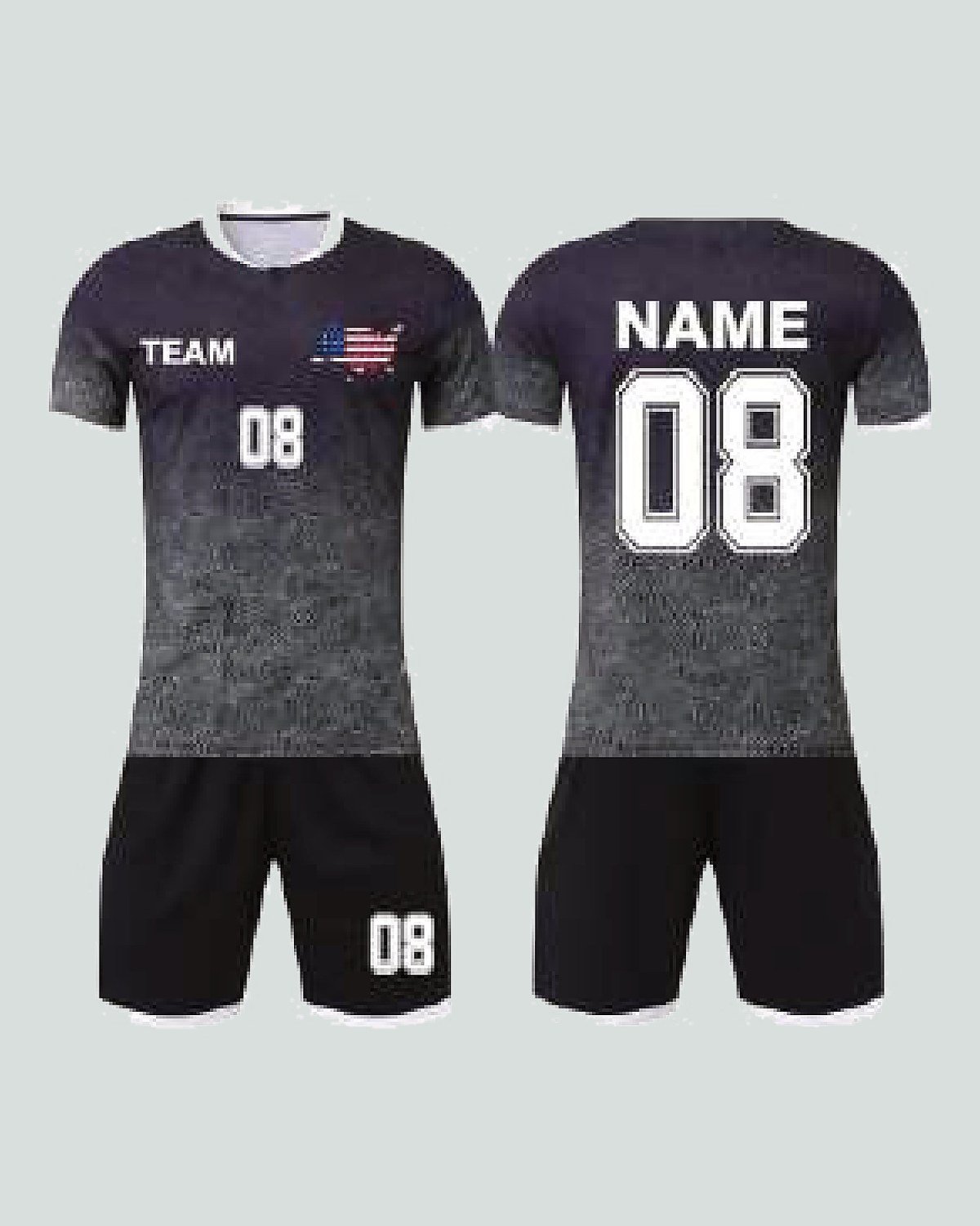 Custom football kit — jersey + short + sock — On Wheel International, Sialkot