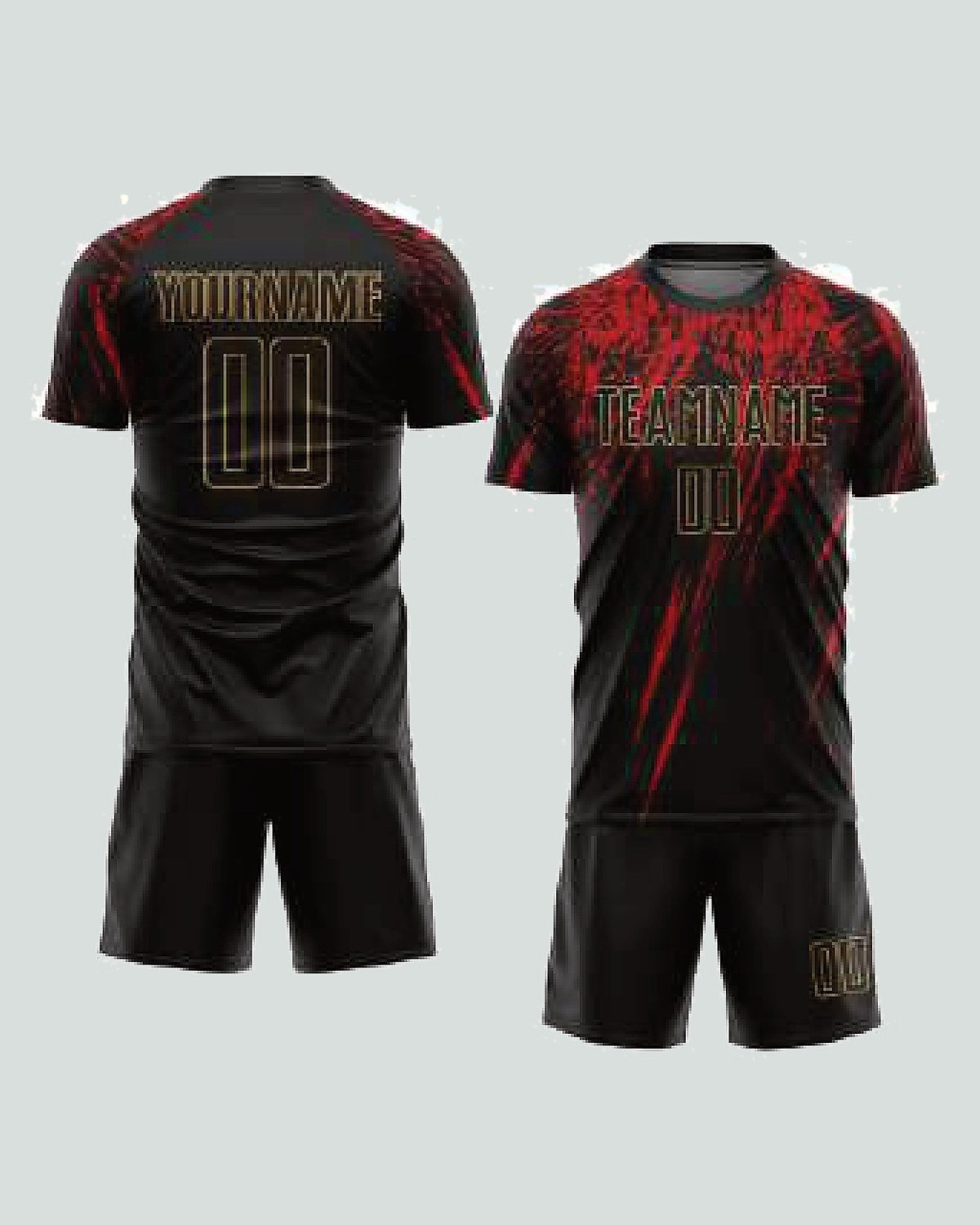 Custom football kit — jersey + short + sock — On Wheel International, Sialkot