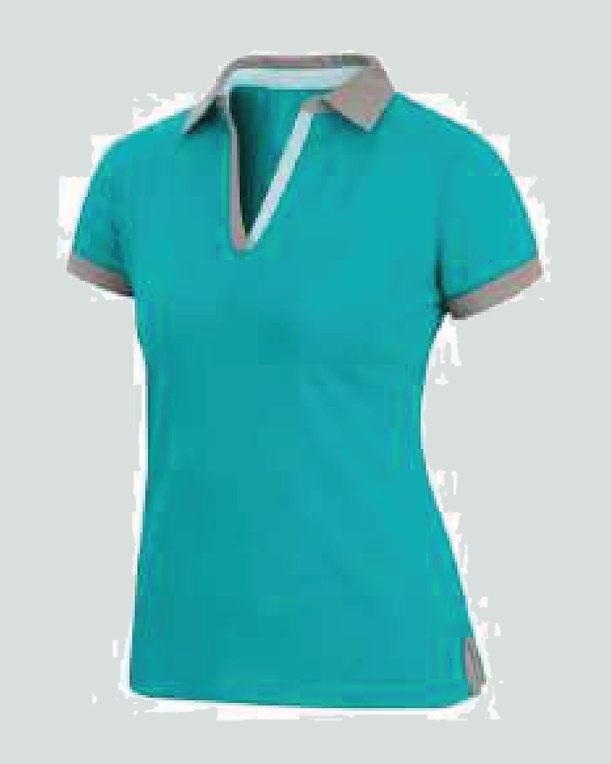 Custom polo shirt — women — shaped side seam, shorter body — On Wheel International, Sialkot